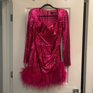 Nadine Merabi Miley Pink dress